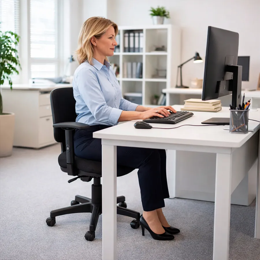 Cadeira executiva giratória em couro - Imagem 3