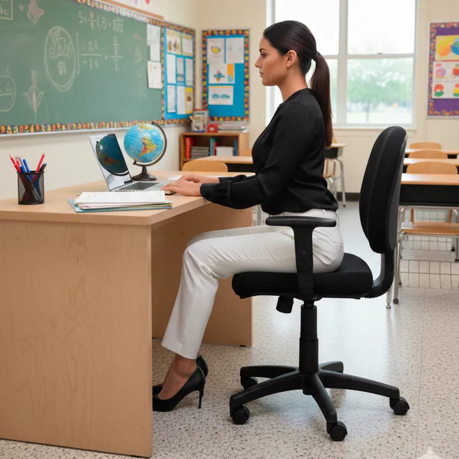 Cadeira executiva giratória em couro - Imagem 4