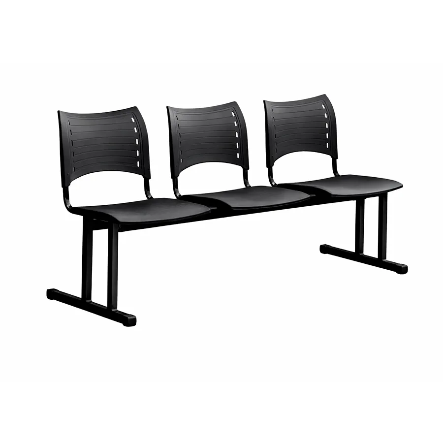 Longarina Isoflex 3 Lugares: Conforto e Resistência para sua Sala de Espera