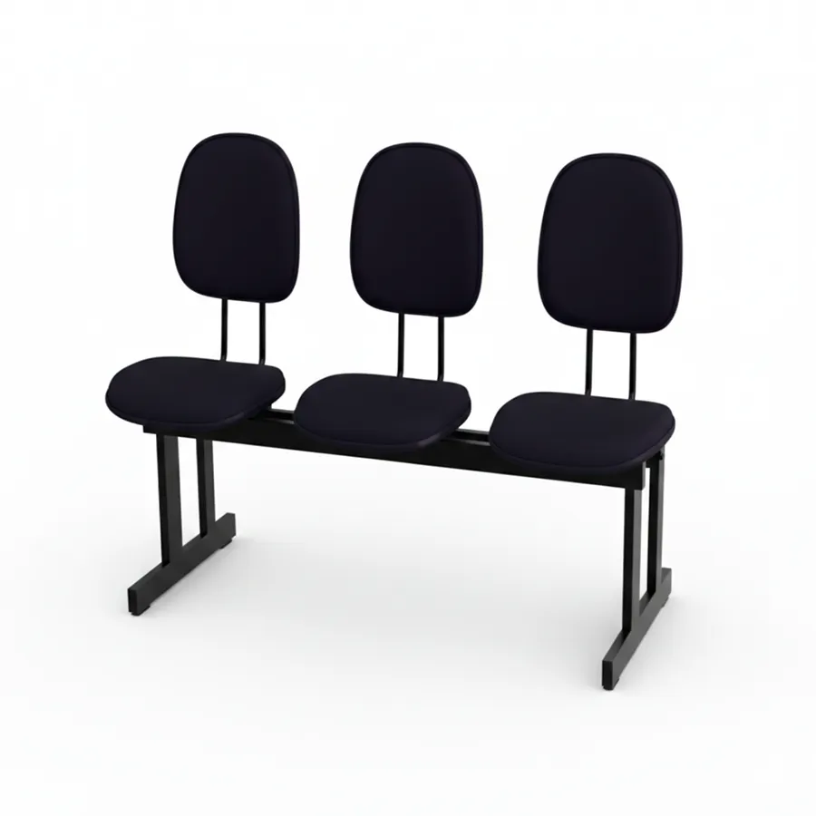 Longarina secretária 3 lugares