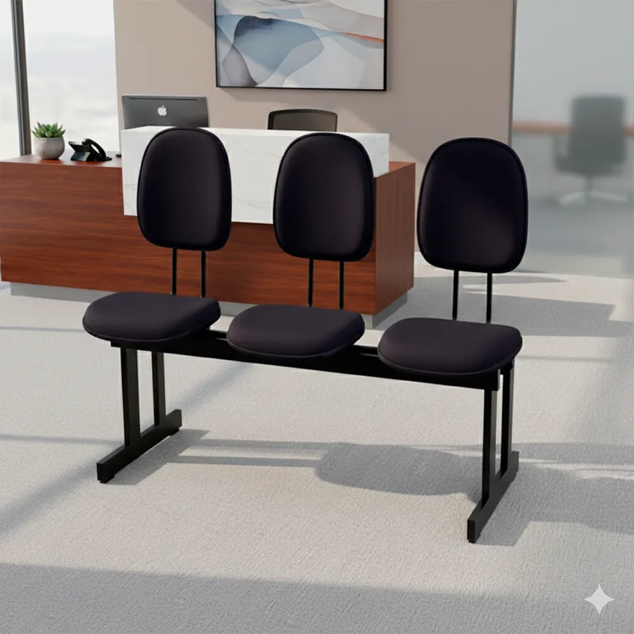 Longarina secretária 3 lugares - Imagem 3