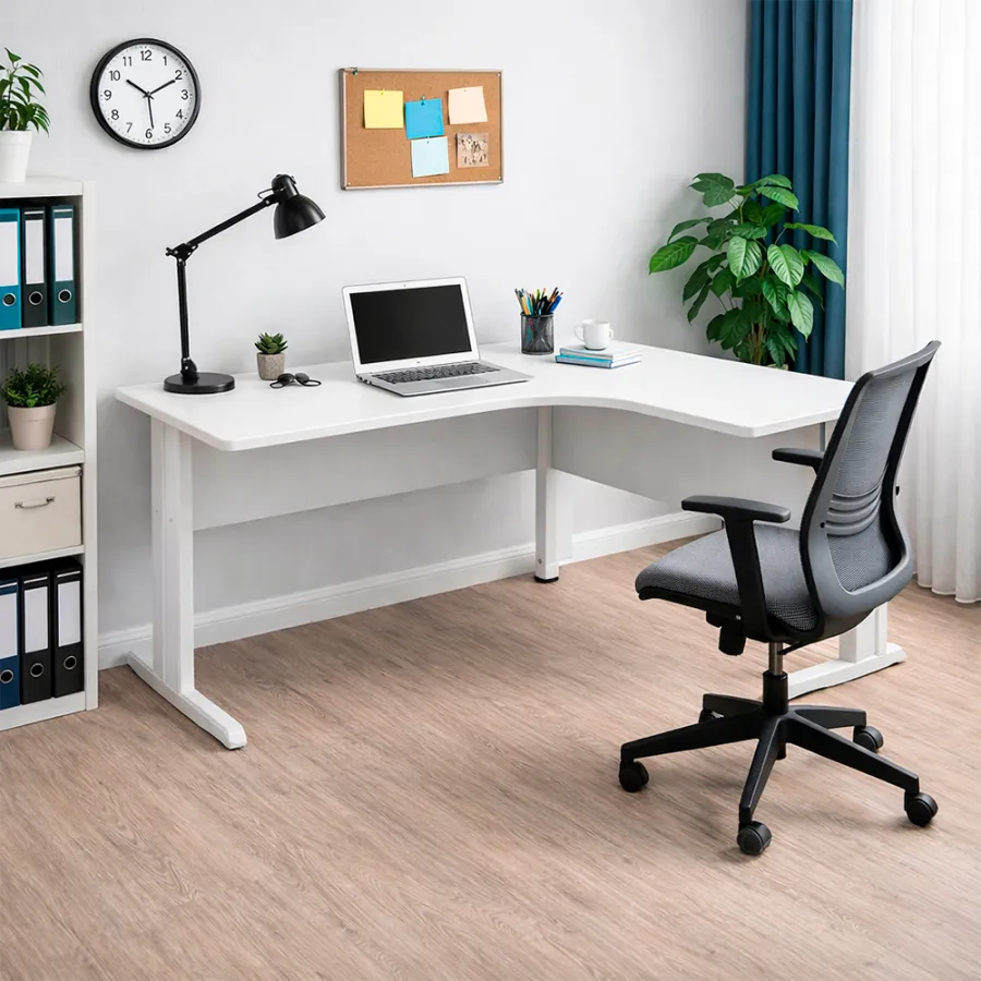 Mesa Delta sem Gavetas Branca - Imagem 2