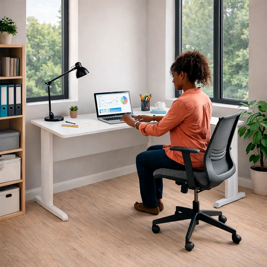 Mesa Delta sem Gavetas Branca - Imagem 4