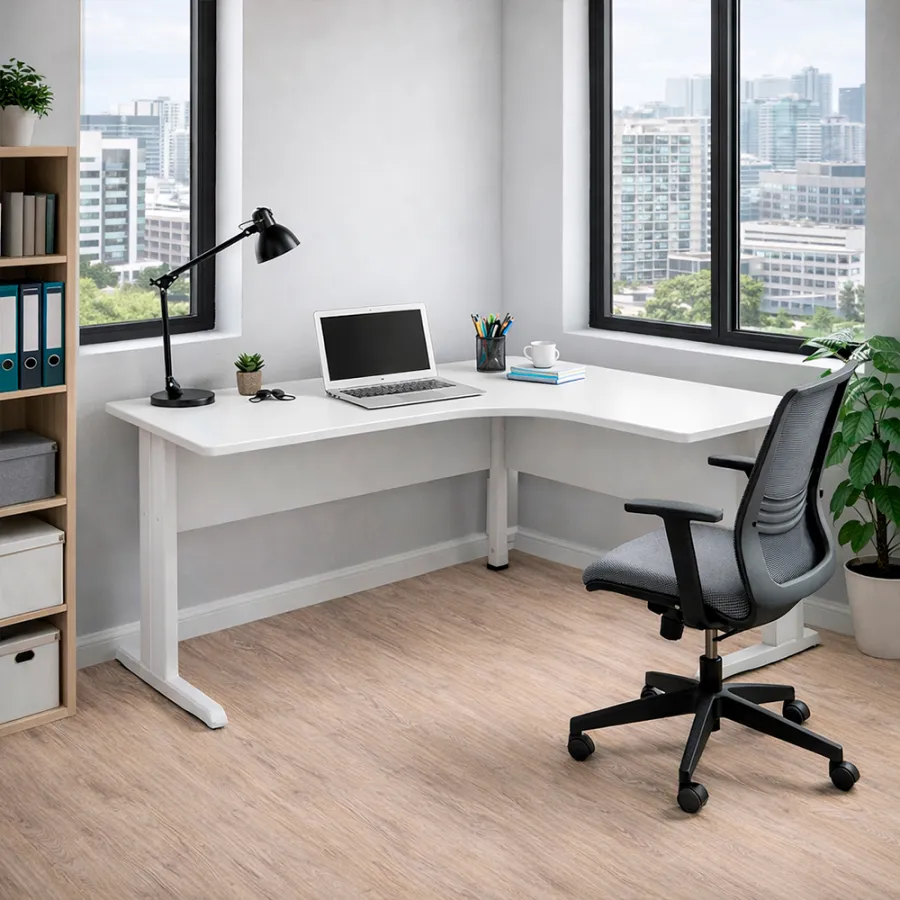 Mesa Delta sem Gavetas Branca - Imagem 3