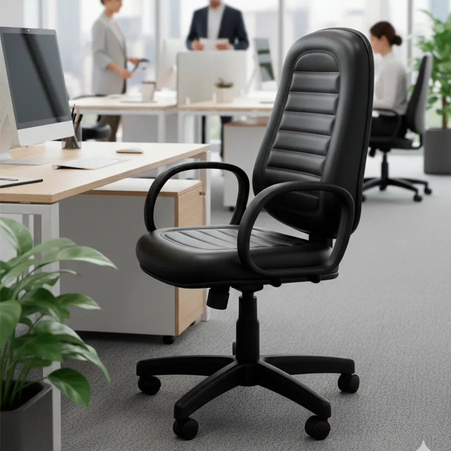 Poltrona Presidente em Couro Gomado - Imagem 2