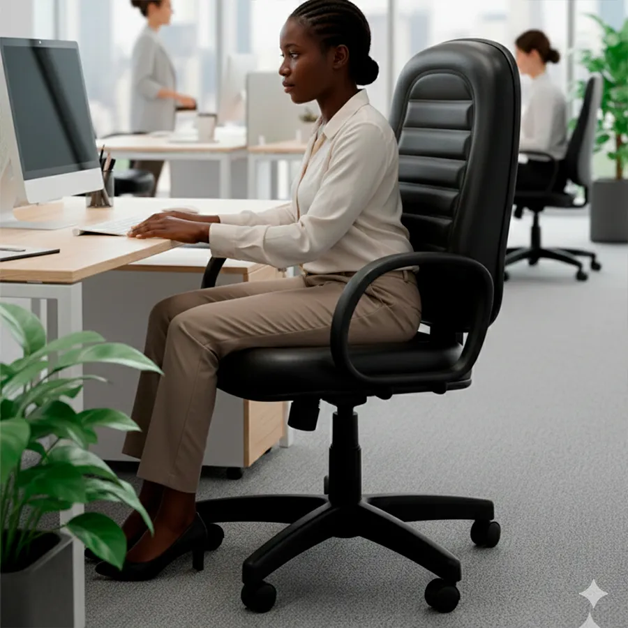 Poltrona Presidente em Couro Gomado - Imagem 4